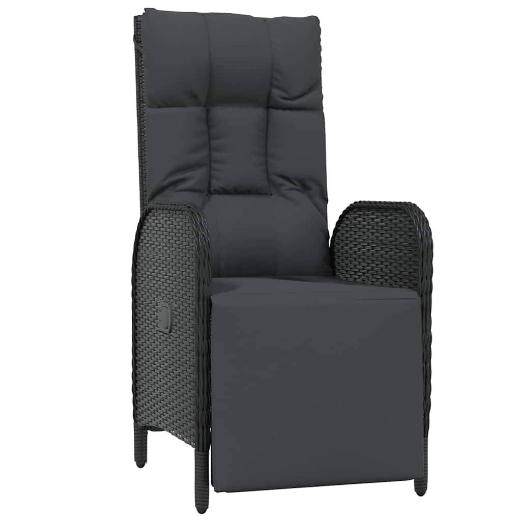 ComfortXL - Salon de jardin 4 places avec chaises inclinables et repose-pieds Noir – ComfortXL Outdoor Living - Image 6
