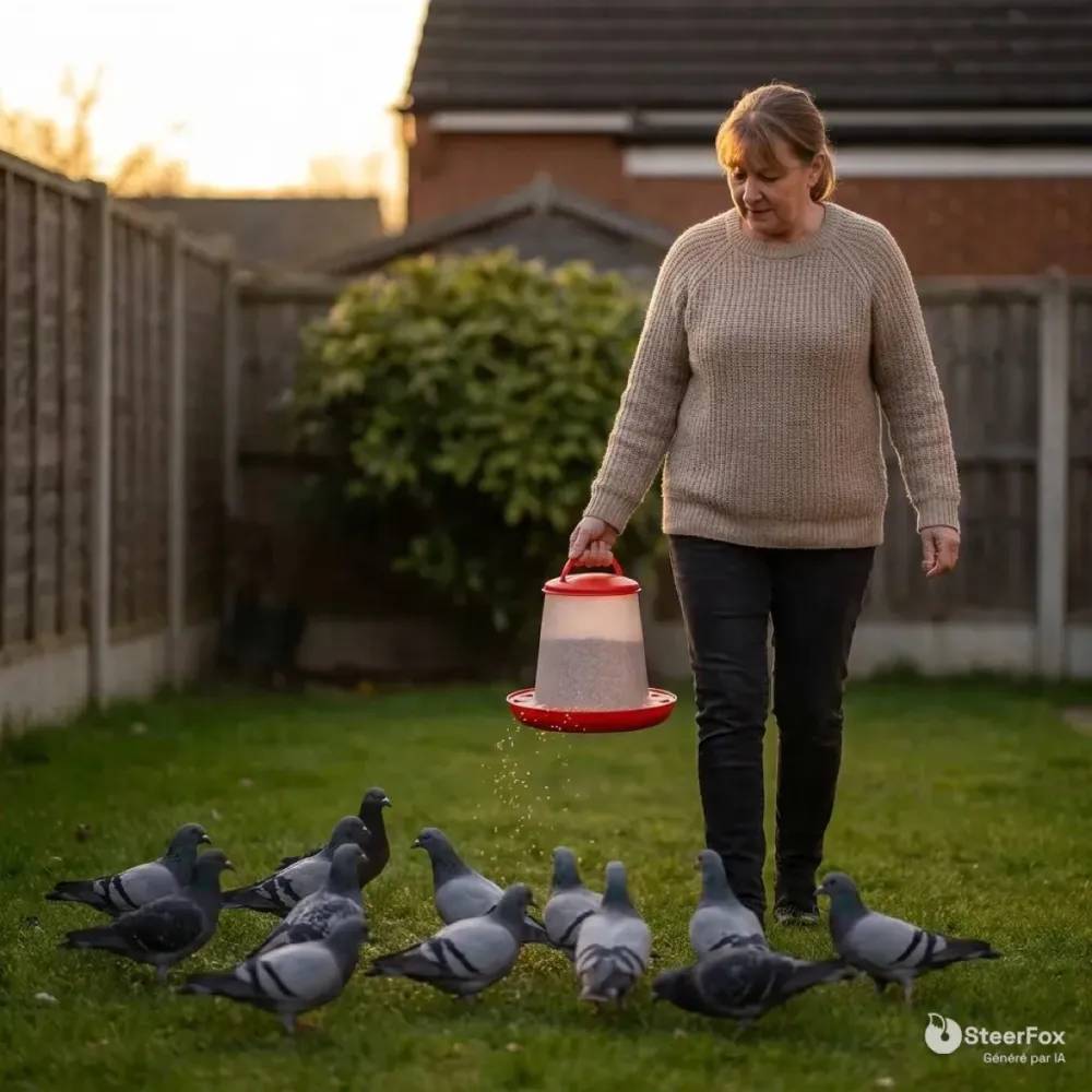 Mangeoire à trémie plastique 1,5 kg avec poignée pour volailles - Image 4