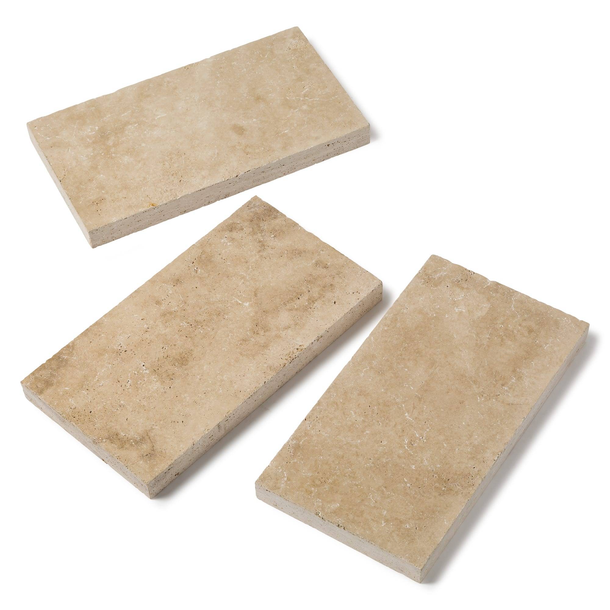 Sans Marque - Pas japonais Rectangle Travertin Beige Nuancé 61x33x5 cm (à l'unité) - RO'MA NATURE - Image 4