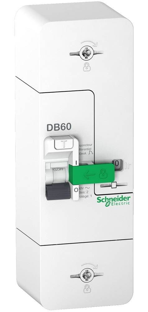 Schneider Electric - Disjoncteur de branchement RESI9 DB60 1P+N 500mA 60A fixe sélectif - SCHNEIDER ELECTRIC - R9FS660