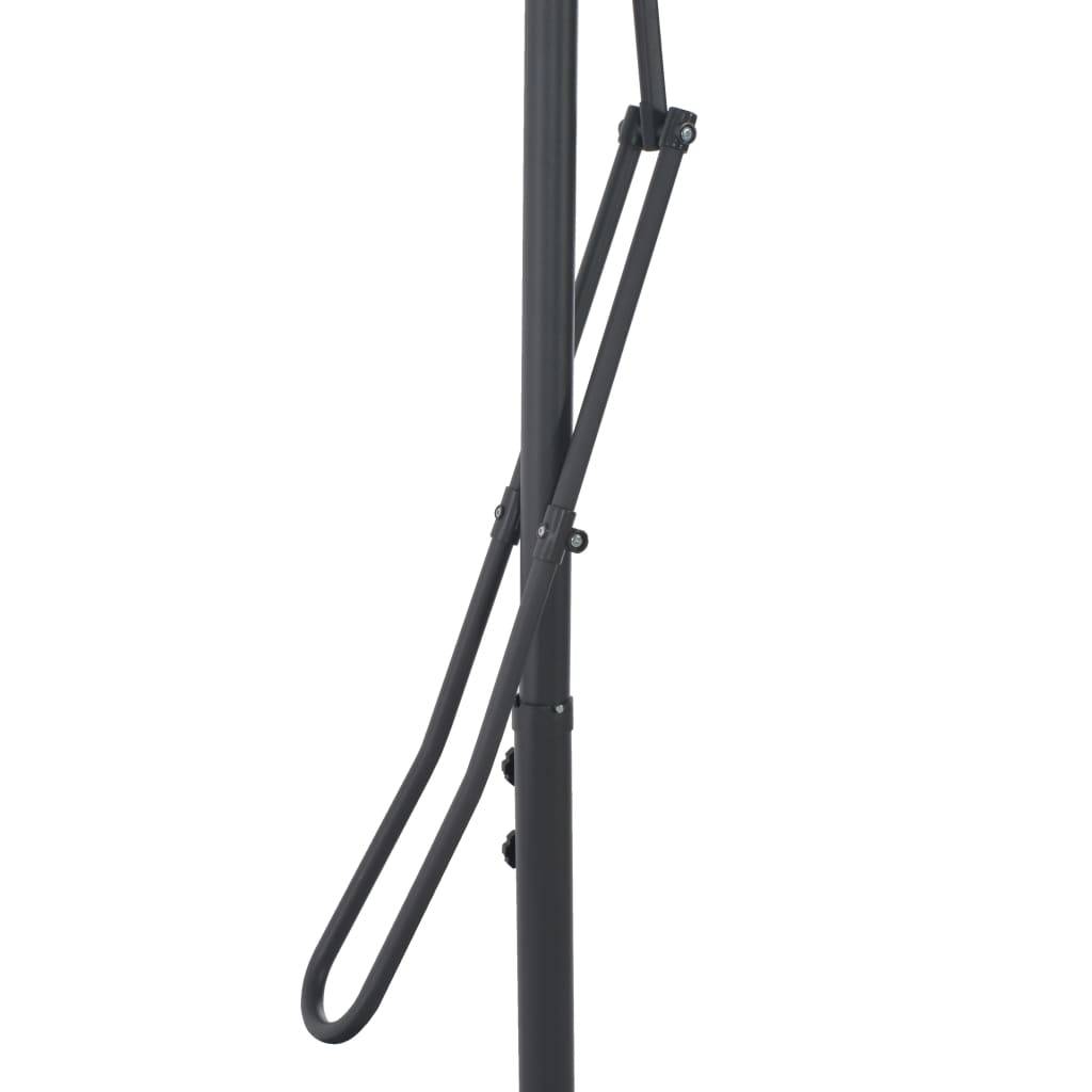 Helloshop26 - Parasol mobilier de jardin d'extérieur avec poteau en acier 300 cm taupe - Image 6