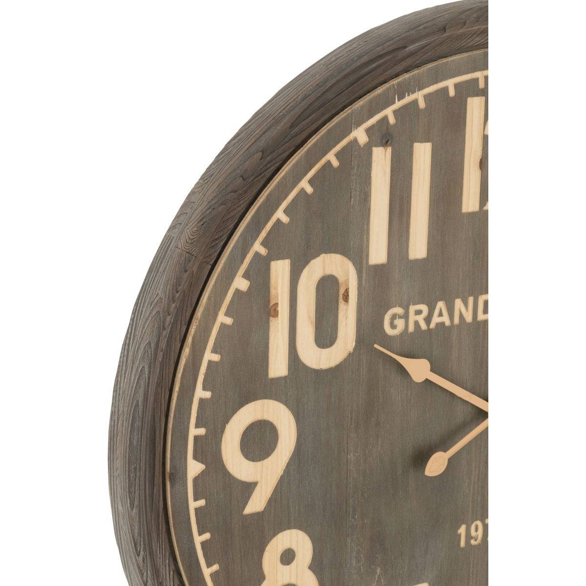 Horloge Murale en Bois "Grand Hotel" 79cm Marron - Image 2