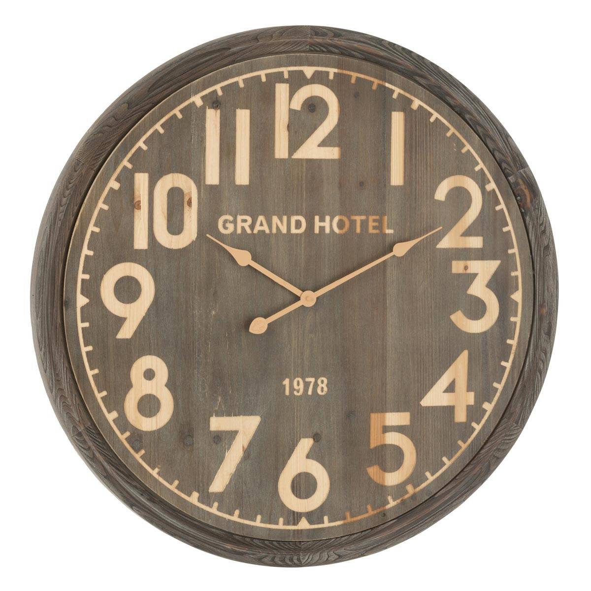 Horloge Murale en Bois "Grand Hotel" 79cm Marron - Image 1