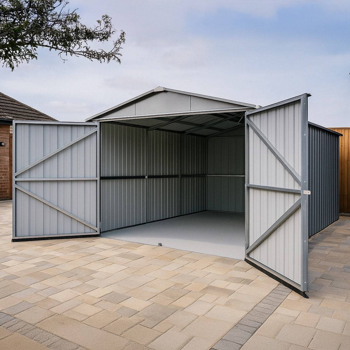 Yardmaster - Garage metal anthracite 14 m2 Yardmaster J 1017A - Image 3
