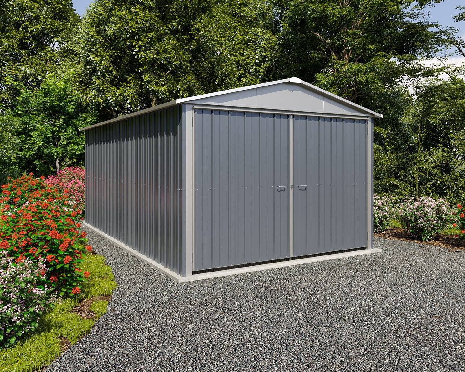Yardmaster - Garage metal anthracite 14 m2 Yardmaster J 1017A - Image 6