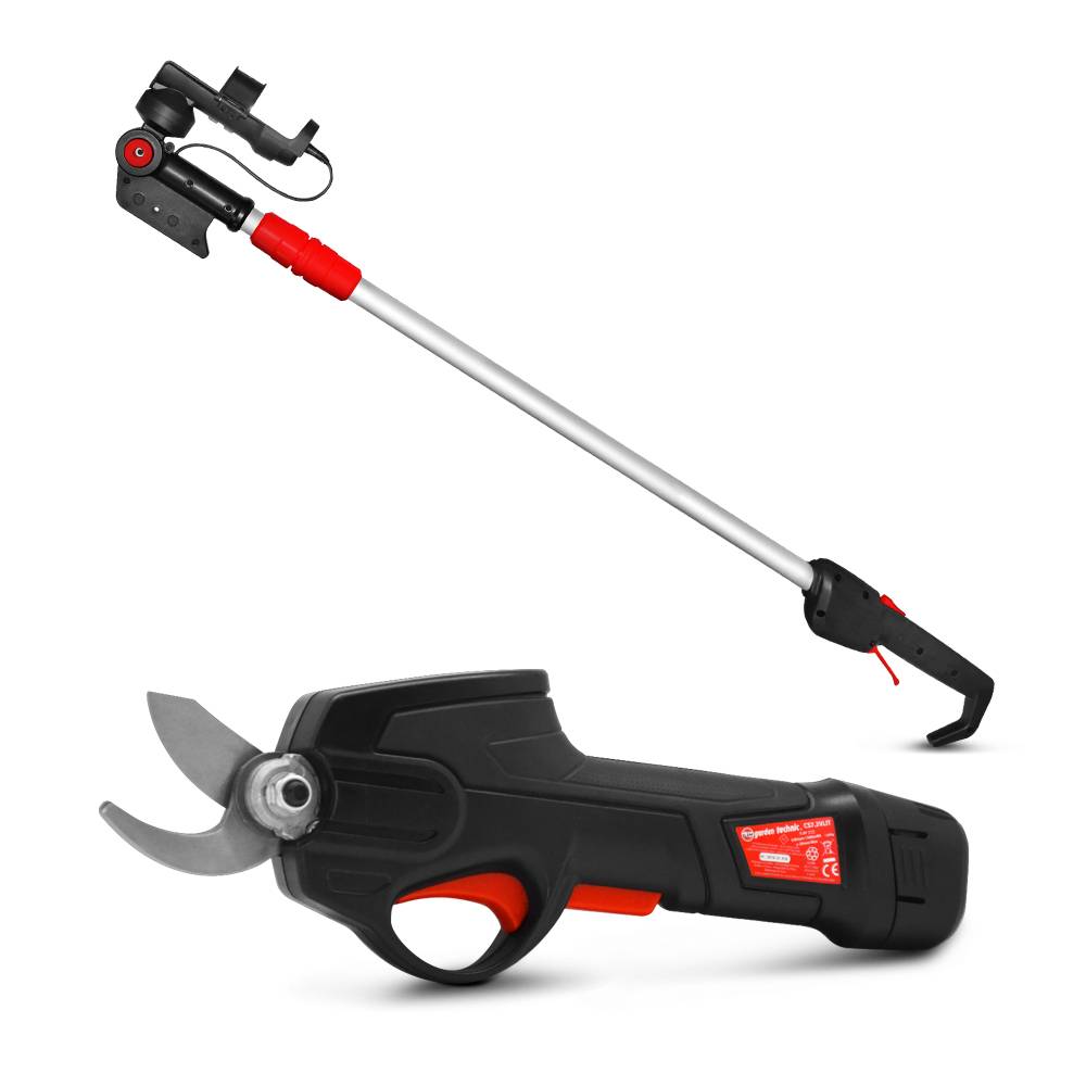 Elem Garden Technic - Sécateur rechargeable 7.2V lithium avec perche télescopique - Elem Garden