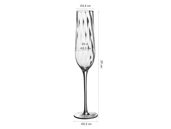 Lot de 6 Verres à champagne en Cristallin (cristal sans plomb) "STEN", Bjorn - Image 3