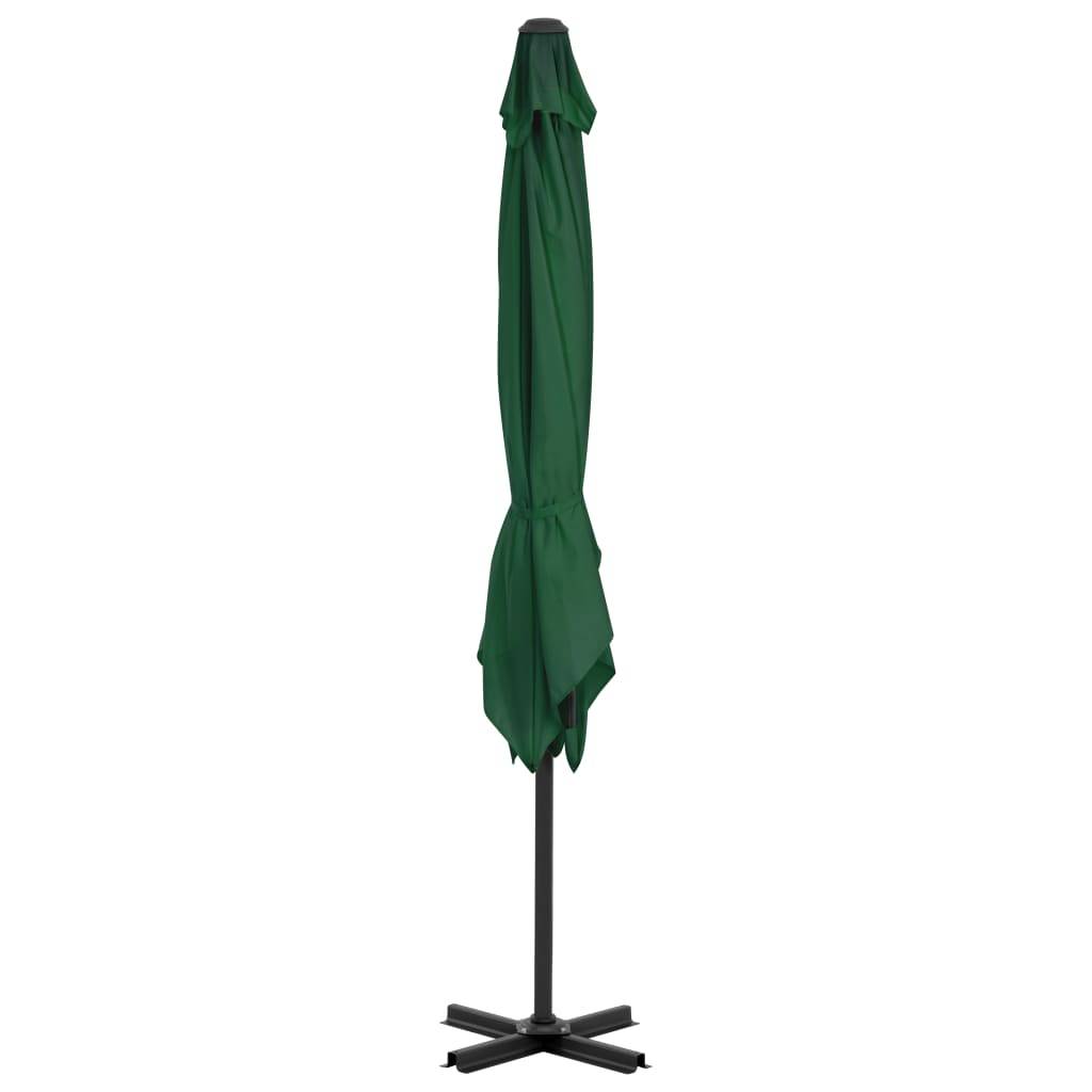 Helloshop26 - Parasol meuble de jardin en porte-à-faux et mât en aluminium 250 x 250 cm vert - Image 3