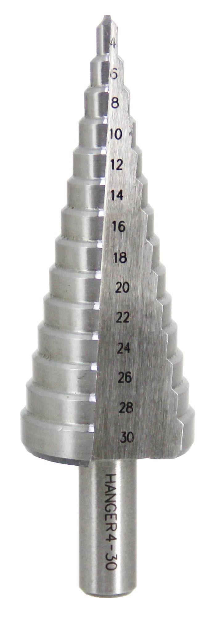 Foret étagé HSS à goujure droite de 4 à 30mm - HANGER - 153101