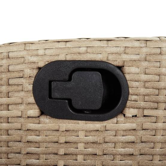 ComfortXL - Fauteuil de Jardin Relax Résine Tressée Dossier Inclinable pour Balcon Terrasse Beige – ComfortXL Outdoor Living - Image 8