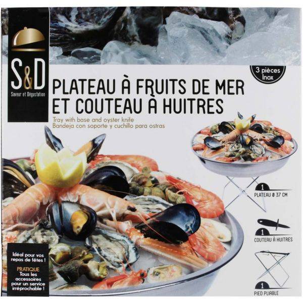 Saveur Et Degustation - Plateau avec support et couteau à huitres Saveur Et Degustation - Image 2