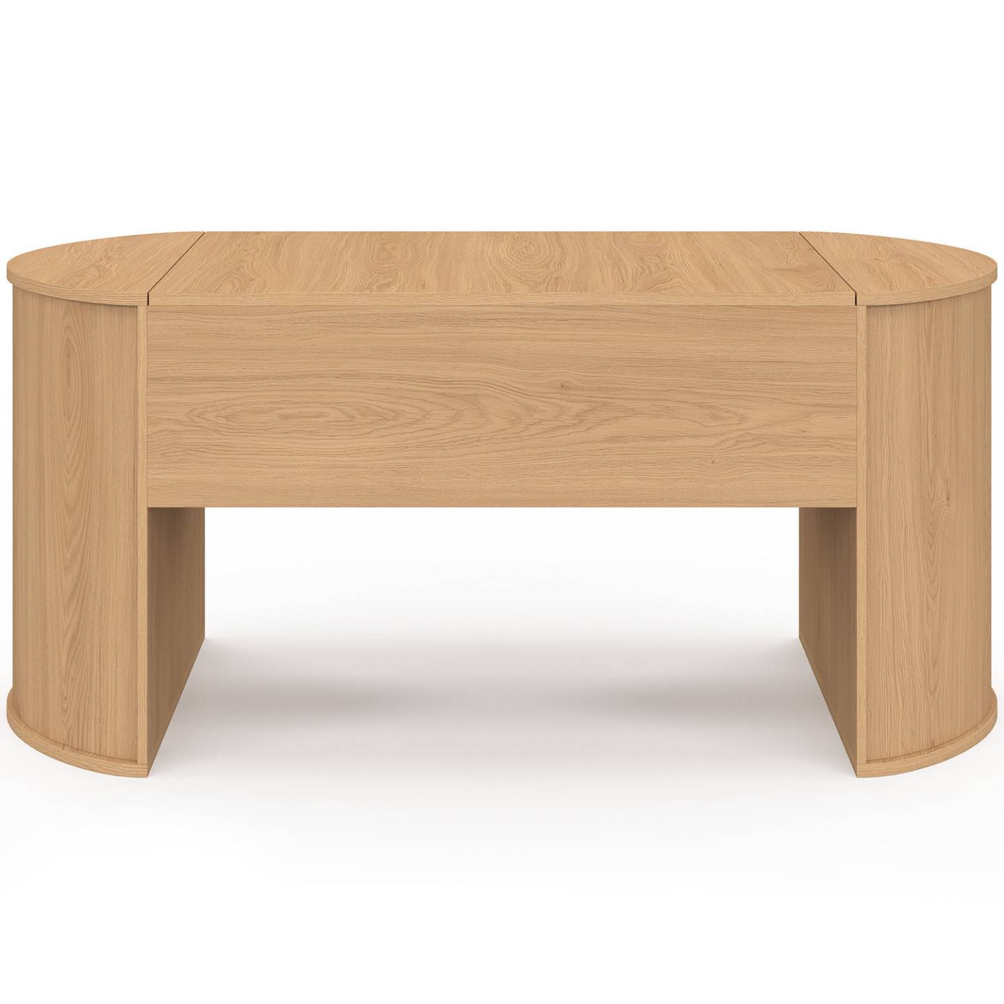 IDMARKET - Table basse ovale plateau relevable DIVIA 100 cm bois façon hêtre design arrondi - Image 3