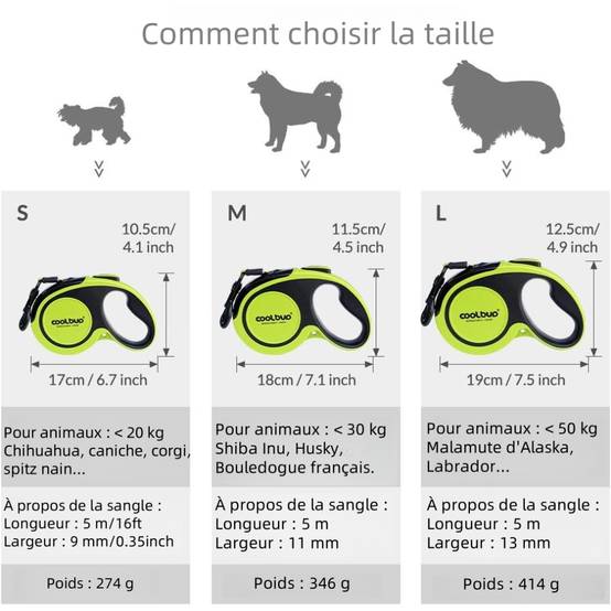 Laisse pour chien en nylon solide et élastique l - IntiMeg - Image 5