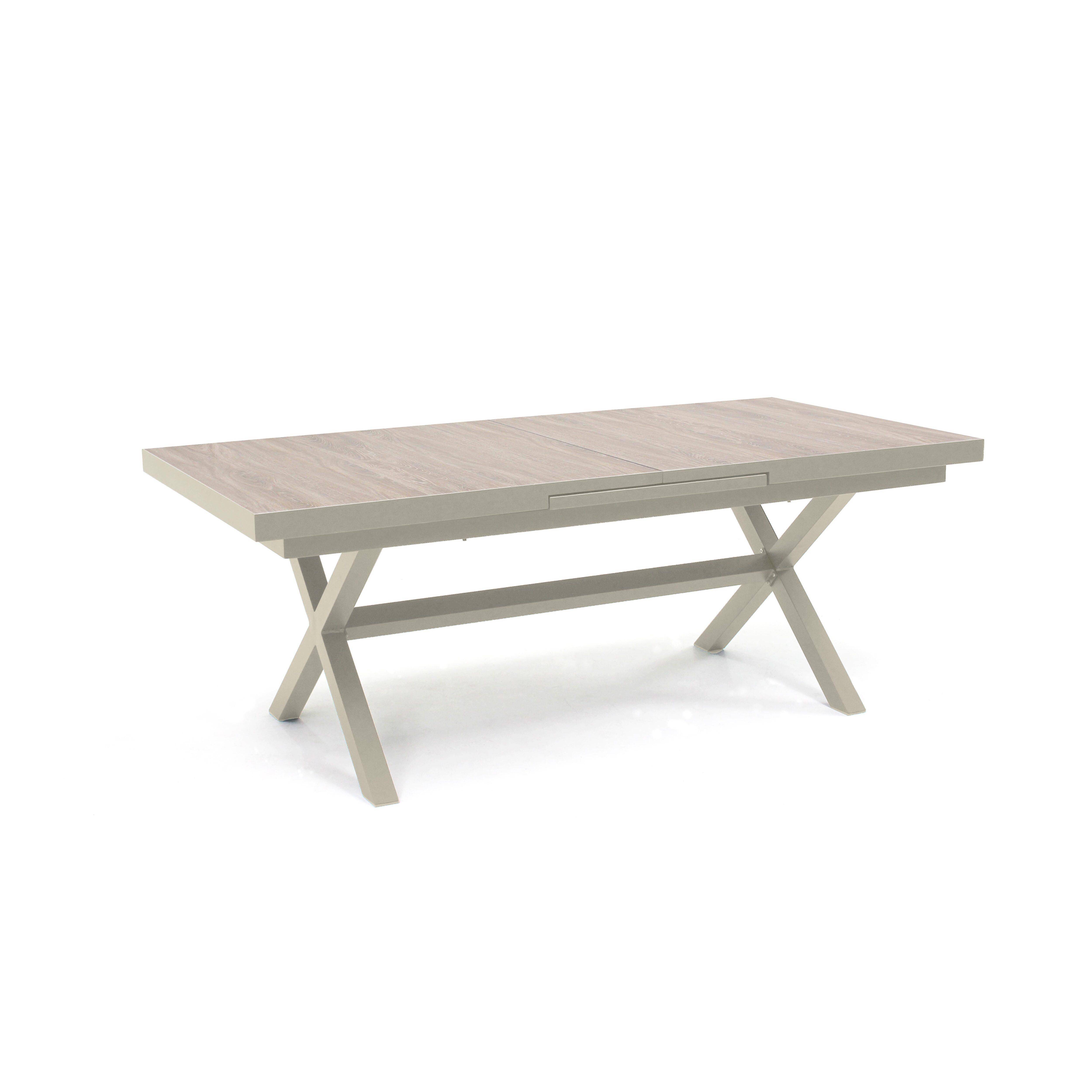 Oviala - Table de jardin extensible en aluminium et céramique 10 places crème Tivoli - Oviala - Image 5