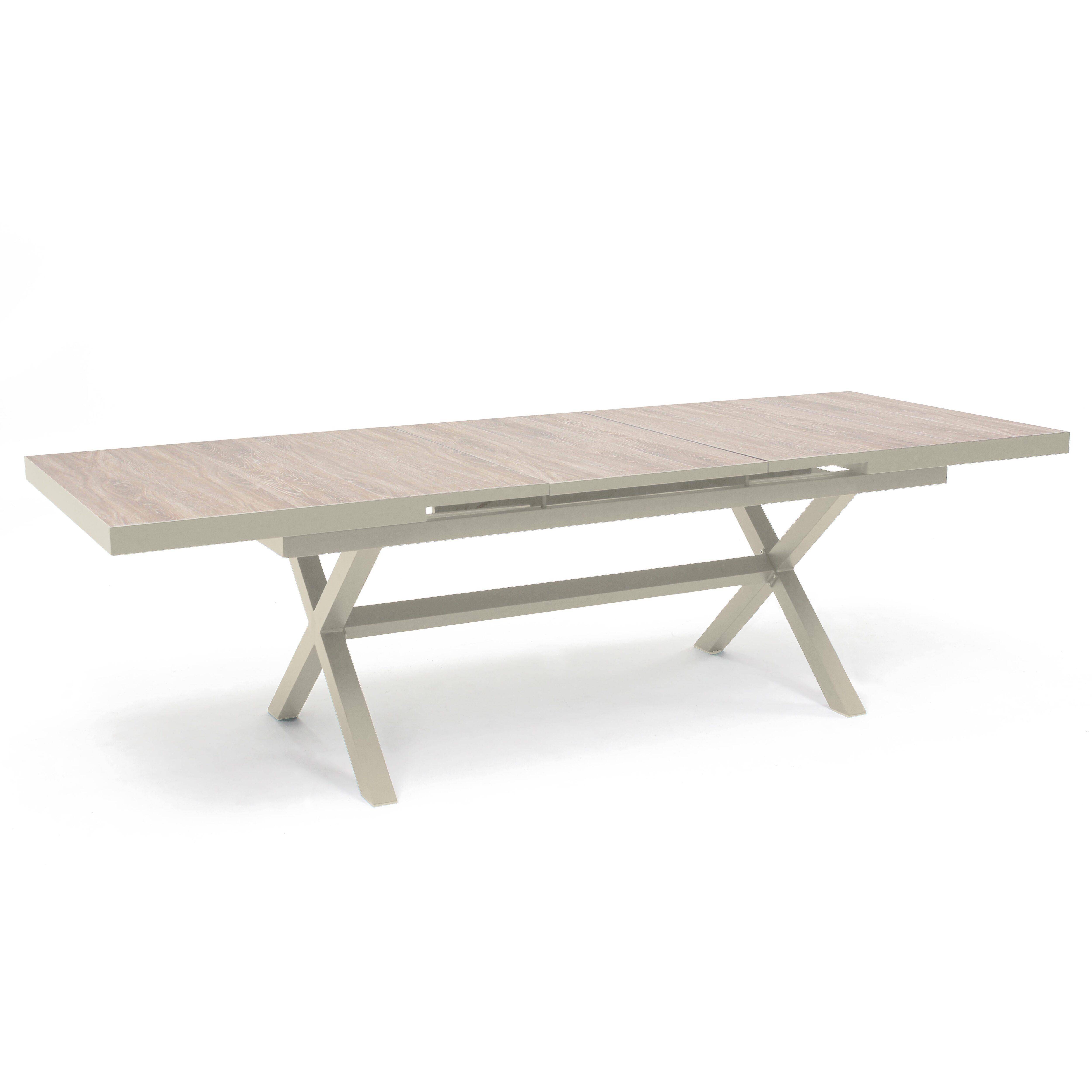 Oviala - Table de jardin extensible en aluminium et céramique 10 places crème Tivoli - Oviala - Image 1
