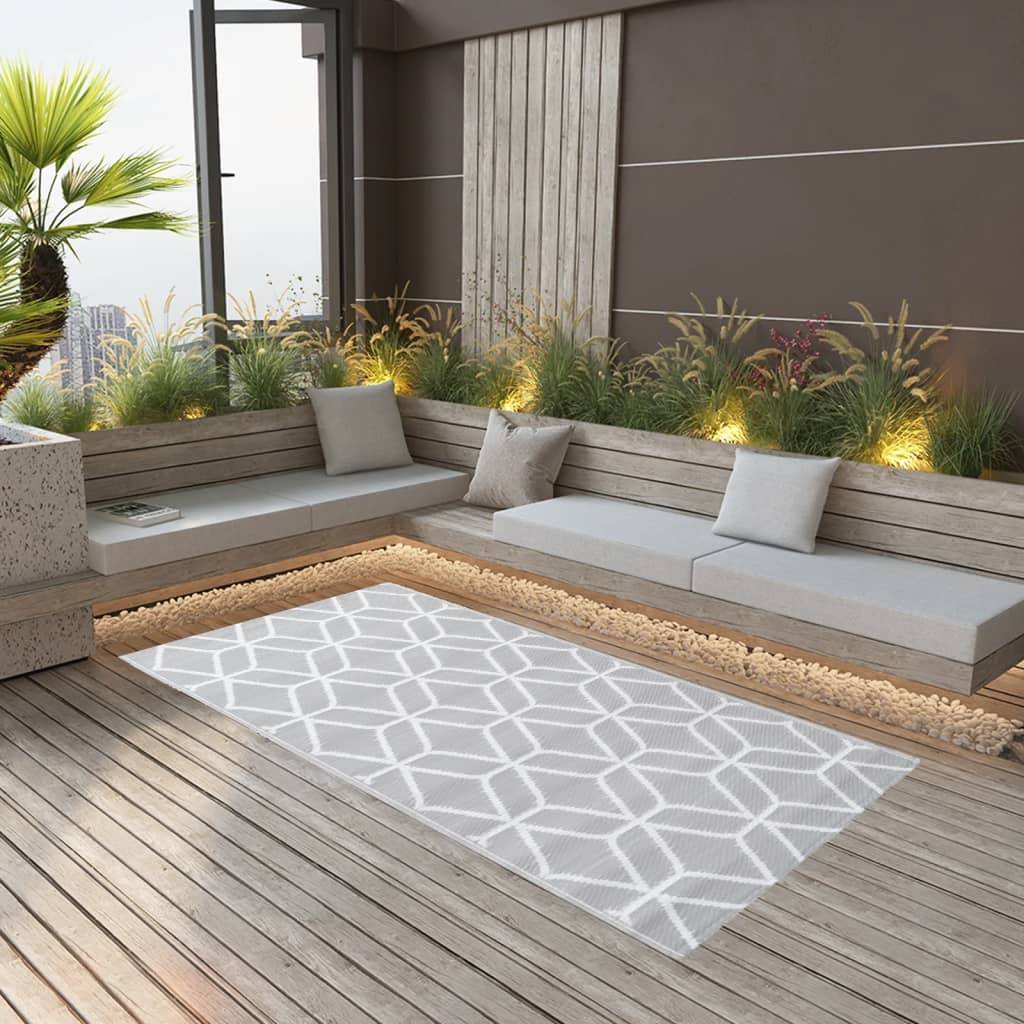 ComfortXL - Tapis d'Extérieur Décoratif en PP Tissé pour Salon de Jardin Gris 120x180 cm – ComfortXL Outdoor Living - Image 1