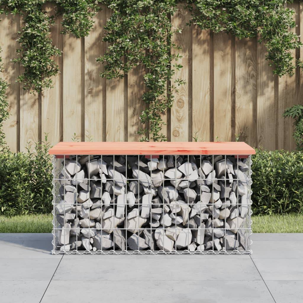 Maison Chic - Banc de jardin - Banc d'extérieur - Banquette design gabion 83x44x42 cm bois massif de douglas - Image 2