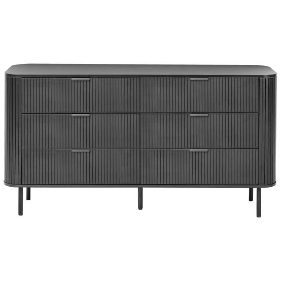 Beliani - Commode MDF Noir BRADLEY - 153x47x81- Beliani - Image 5