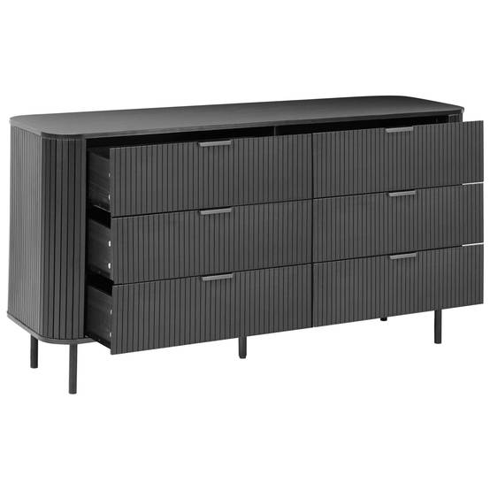 Beliani - Commode MDF Noir BRADLEY - 153x47x81- Beliani - Image 4