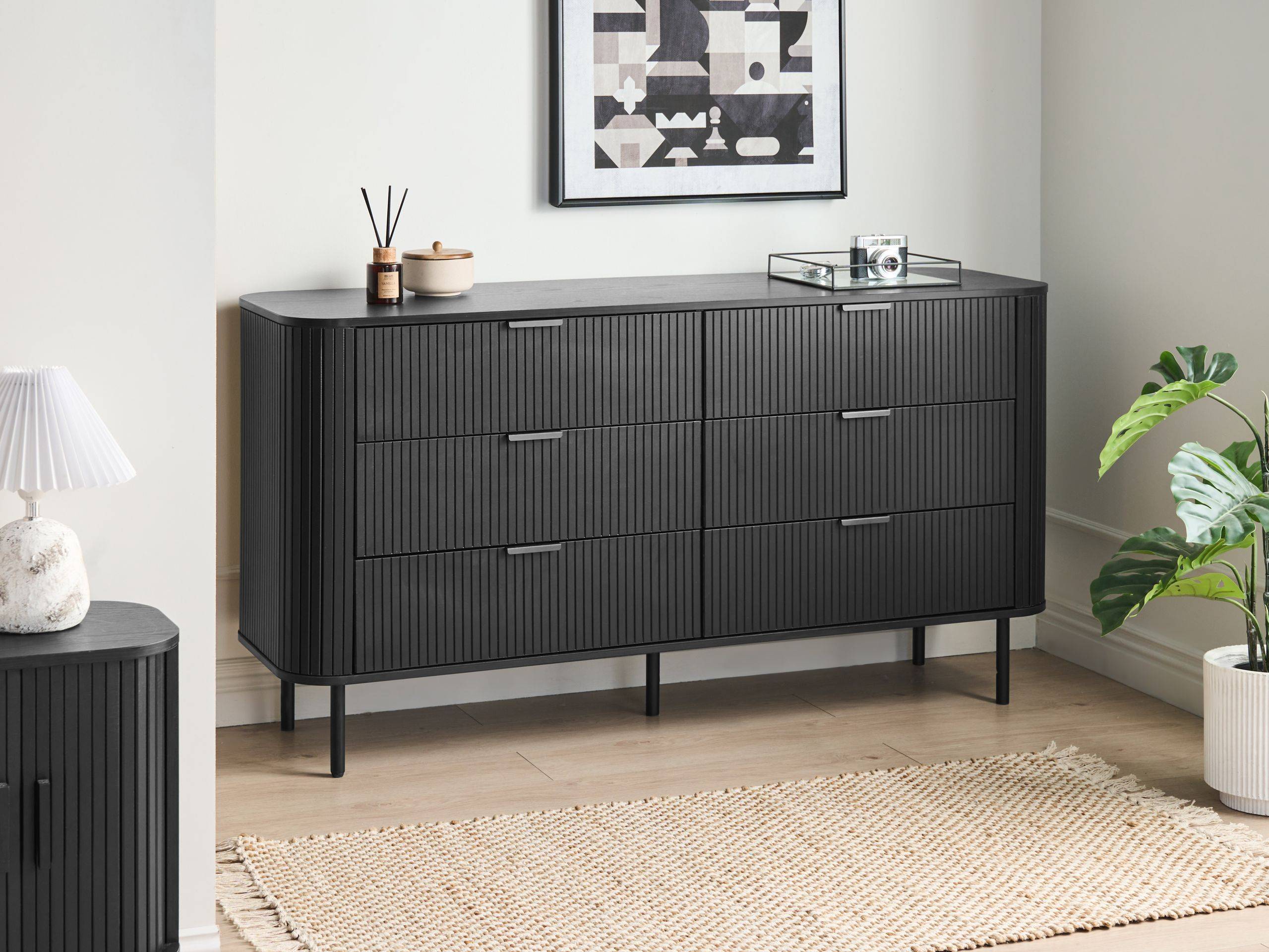 Beliani - Commode MDF Noir BRADLEY - 153x47x81- Beliani - Image 1