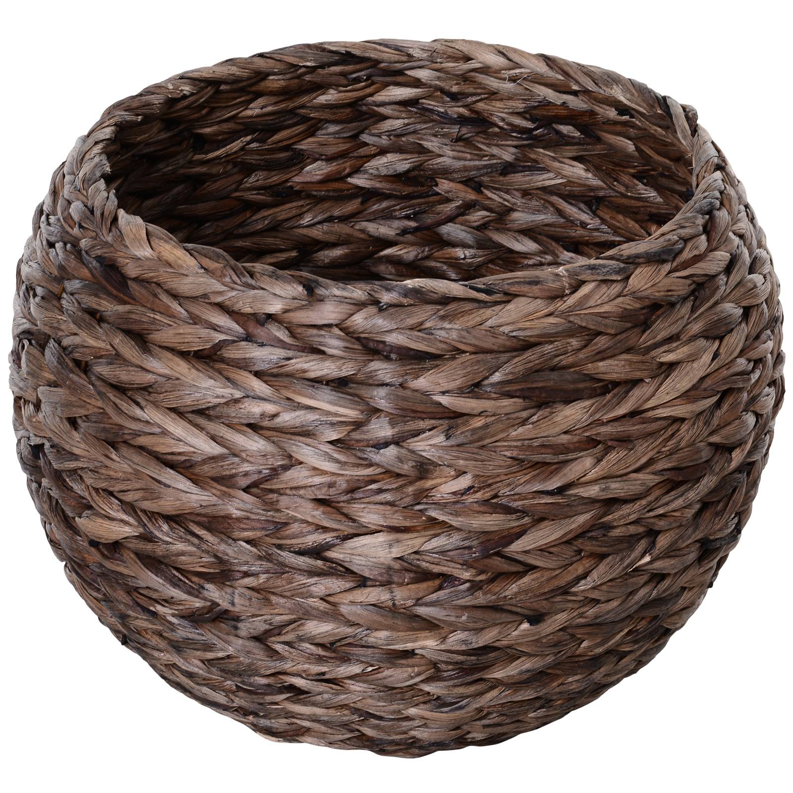 Sans Marque - Panier jacinthe d'eau incl. coussin, lit chat, animal, 50x42x60cm, Brun+Beige - Image 9