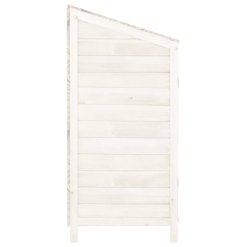Abri de jardin 0.53m² - Cabane de jardin - Remise de jardin Blanc 102x52x112 cm Bois de sapin solide MAISON CHIC - Image 5