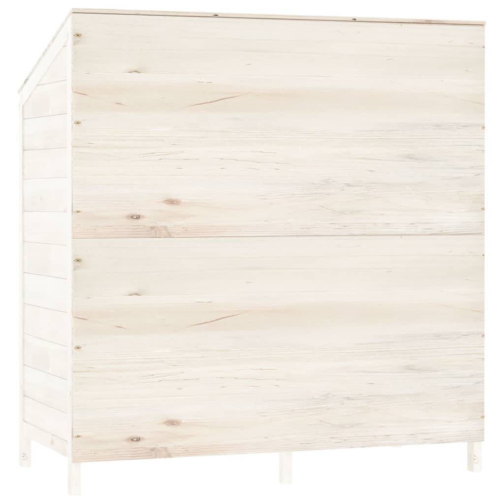 Abri de jardin 0.53m² - Cabane de jardin - Remise de jardin Blanc 102x52x112 cm Bois de sapin solide MAISON CHIC - Image 6