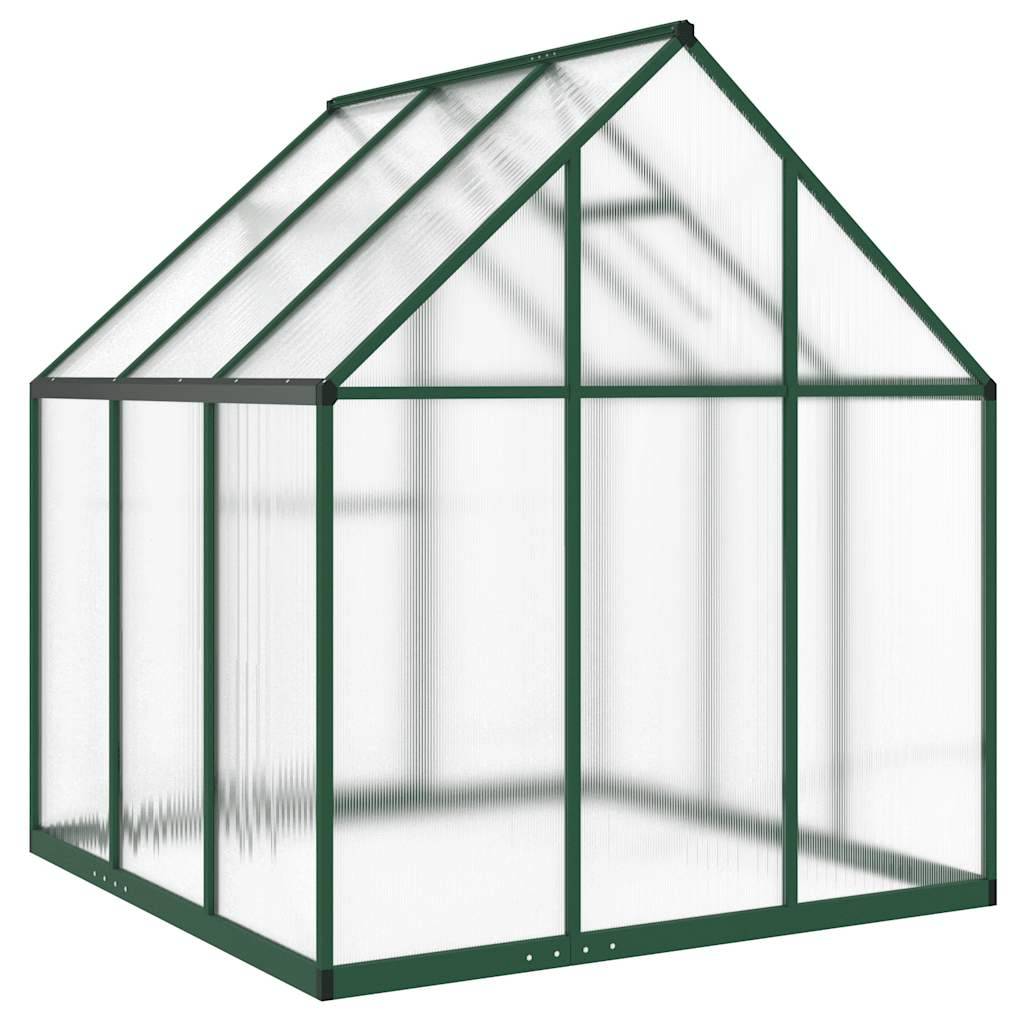 Serre de jardin 2.86m² - Serre de culture avec cadre de base vert 169x169x195 cm aluminium MAISON CHIC - Image 5