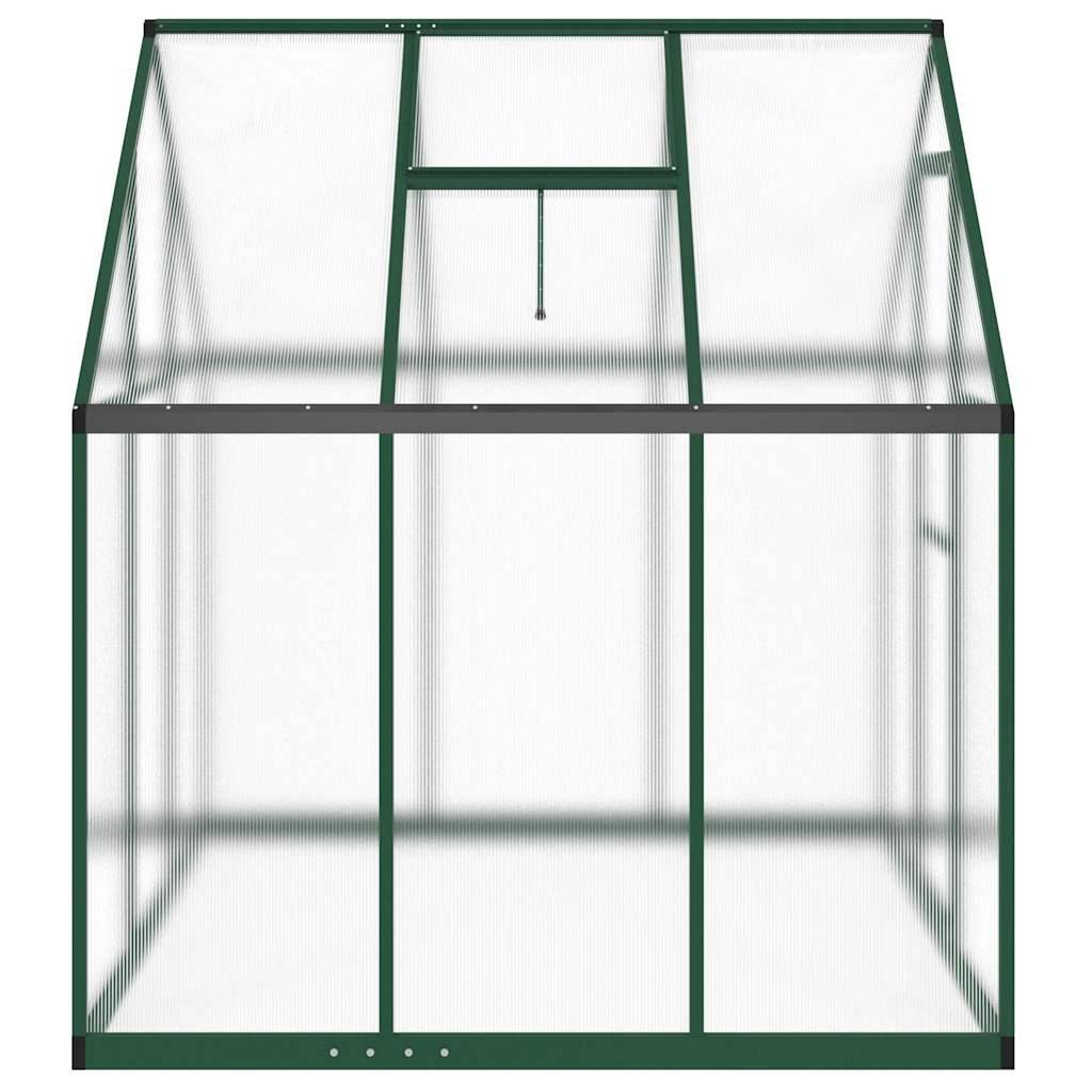 Serre de jardin 2.86m² - Serre de culture avec cadre de base vert 169x169x195 cm aluminium MAISON CHIC - Image 4