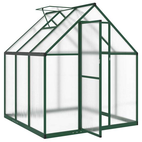 Serre de jardin 2.86m² - Serre de culture avec cadre de base vert 169x169x195 cm aluminium MAISON CHIC - Image 6