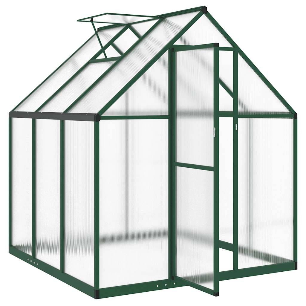 Serre de jardin 2.86m² - Serre de culture avec cadre de base vert 169x169x195 cm aluminium MAISON CHIC - Image 6