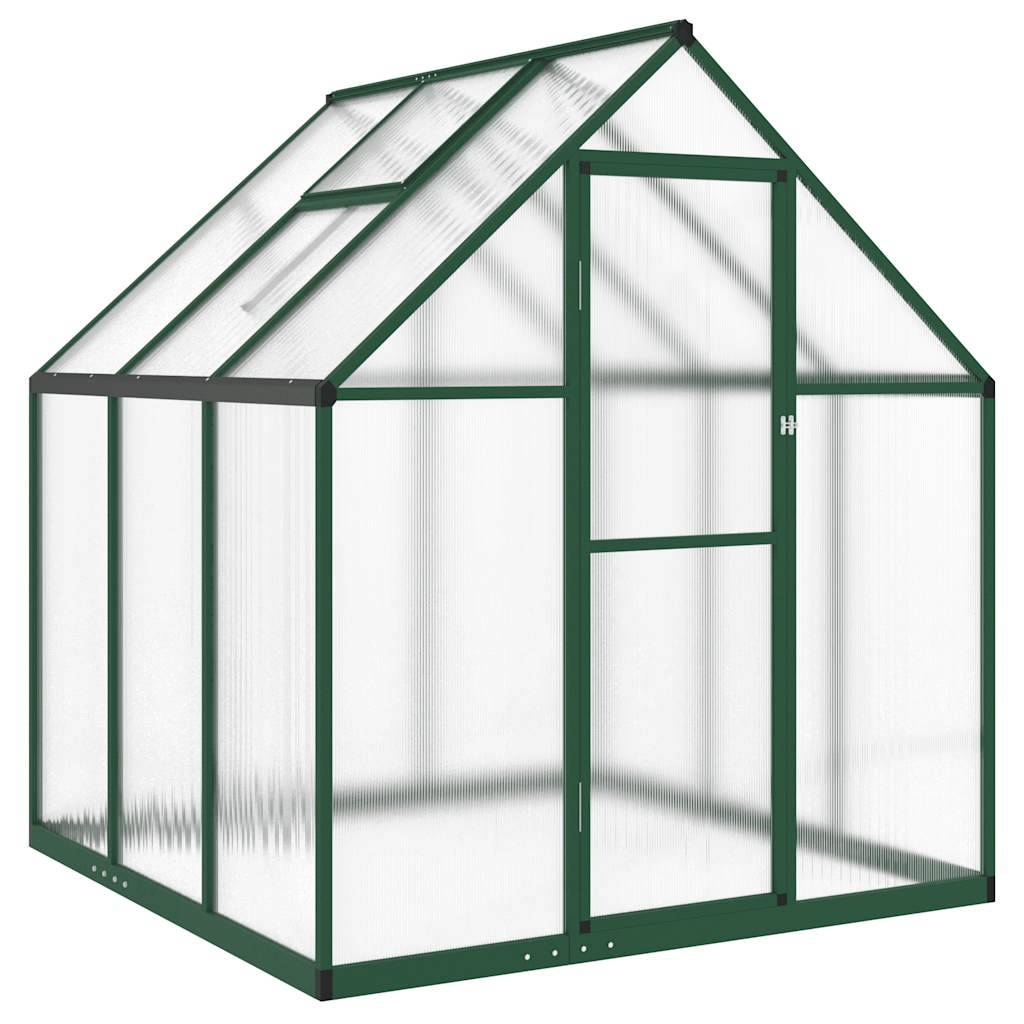 Serre de jardin 2.86m² - Serre de culture avec cadre de base vert 169x169x195 cm aluminium MAISON CHIC - Image 1