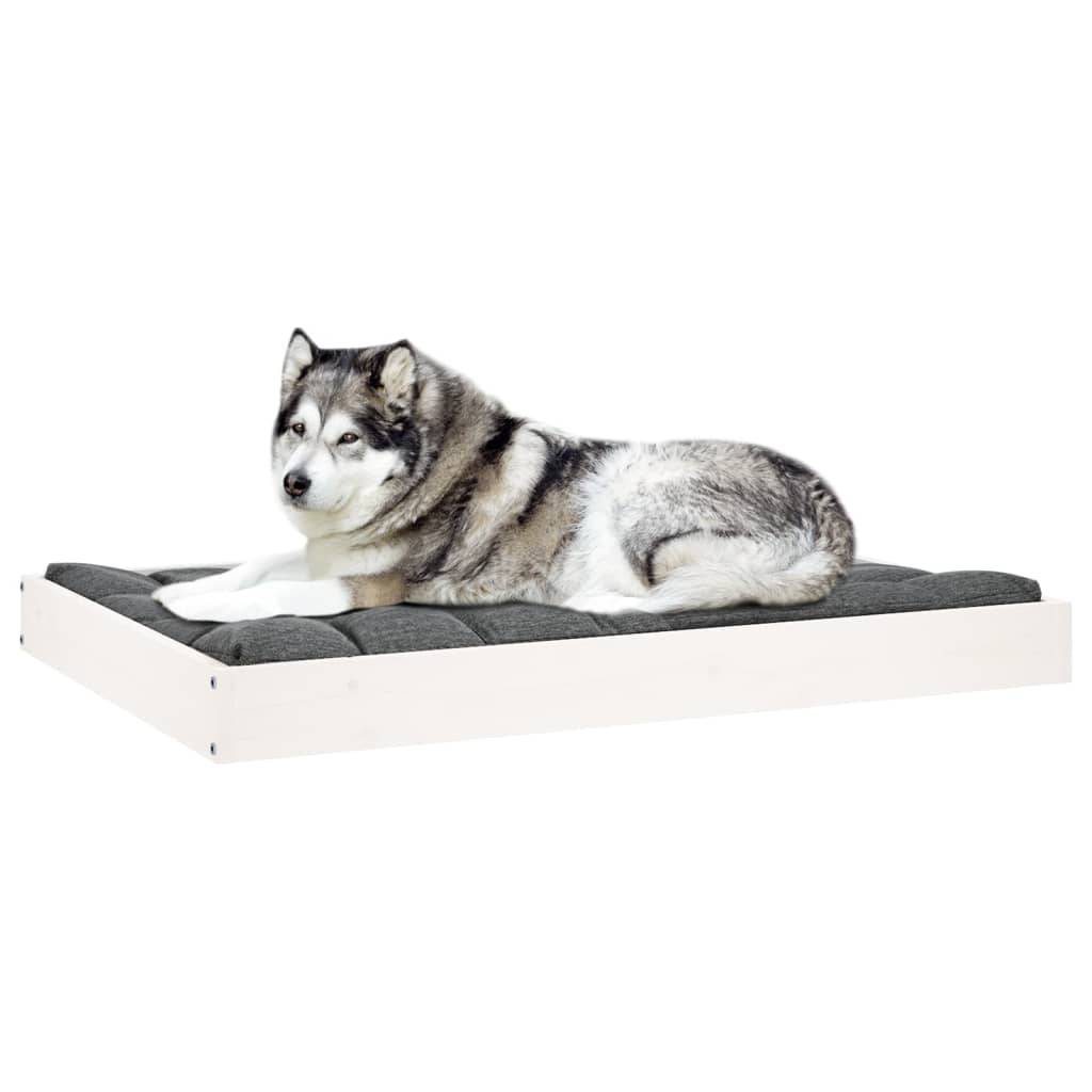 Lit pour chien bois de pin blanc 101.5 x 74 x 9 cm - PANGIVO - Image 6