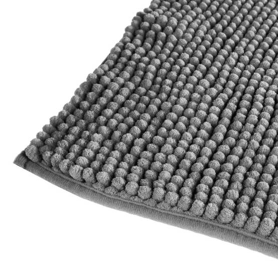 Tapis de Salle de Bain "Chenille" 50x80cm Gris - Image 2