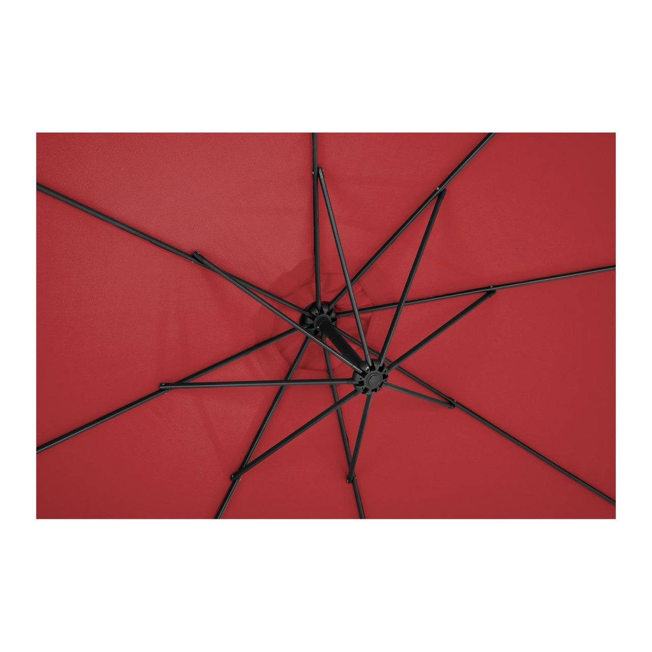 Helloshop26 - Parasol de jardin meuble abri terrasse carré 250 x 250 cm pivotant bordeaux - Image 4