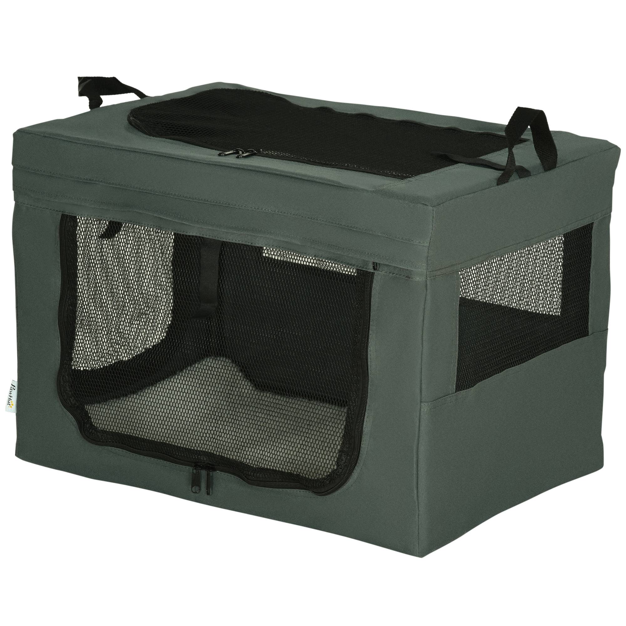 Sac Transport Animal Oxford Voyages Confortables Pliable Respirant 60x42x42cm Gris Noir - ComfortXL Outdoor Living - Image 2