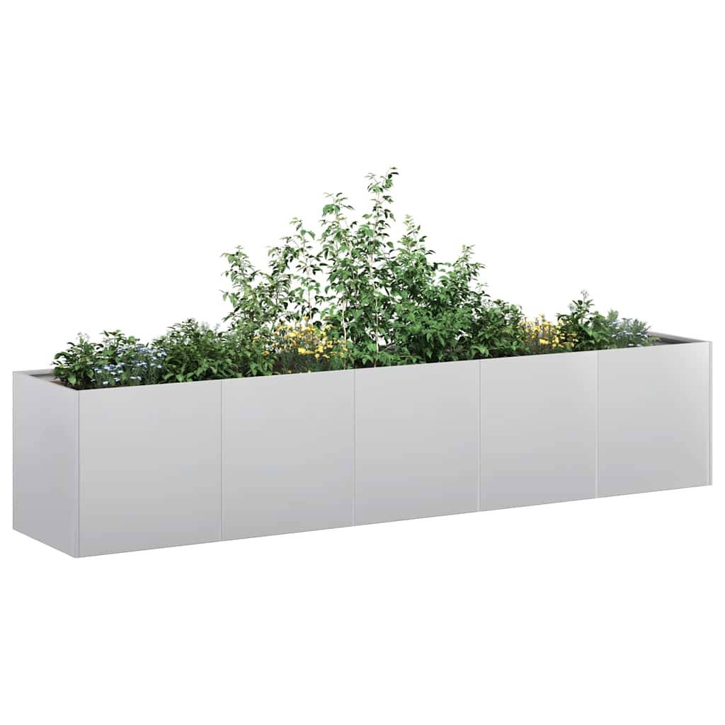 Jardinière acier galvanisé 200 x 40 x 40 cm - PANGIVO - Image 1