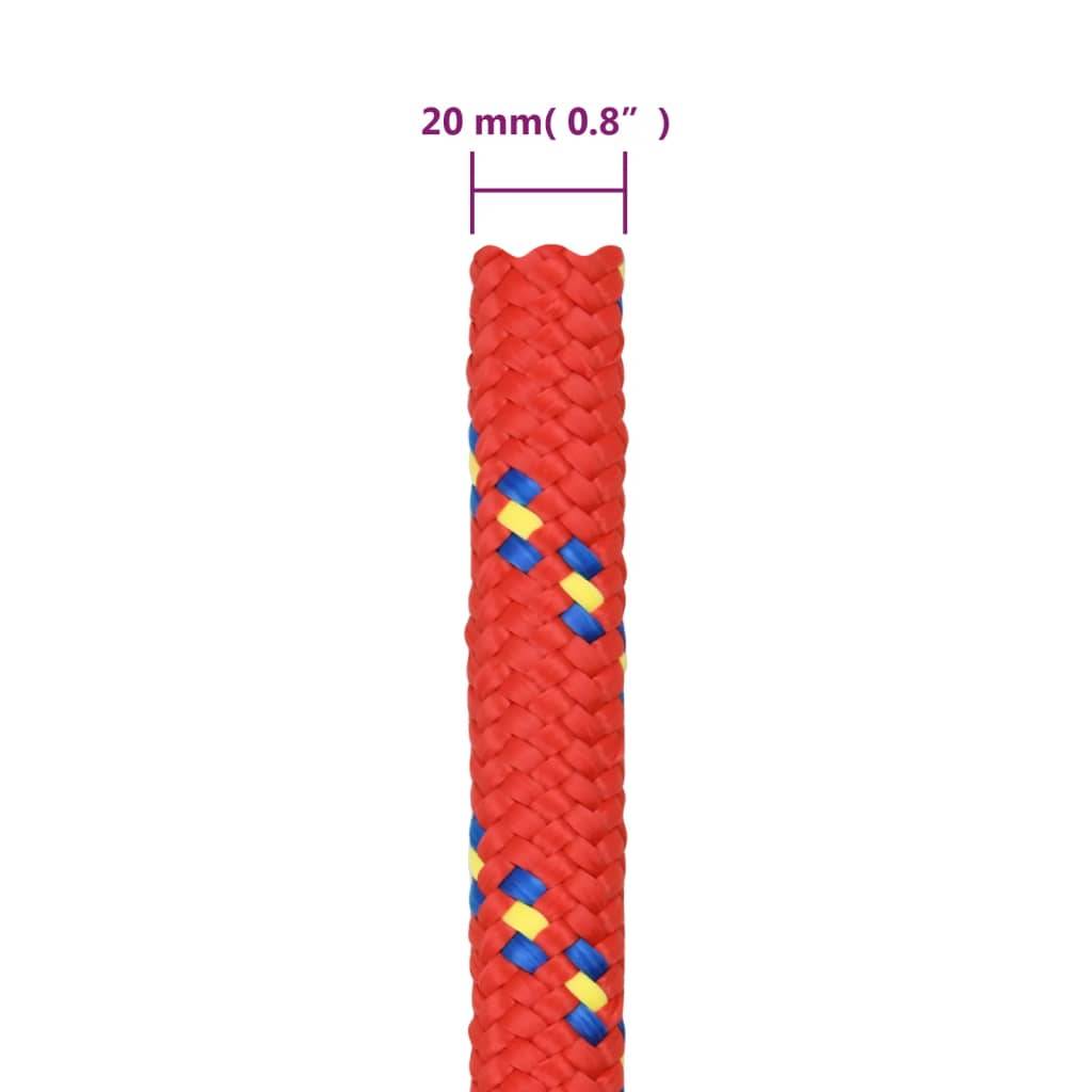 Corde de bateau Rouge 20 mm 100 m Polypropylène Maison Chic - Image 6