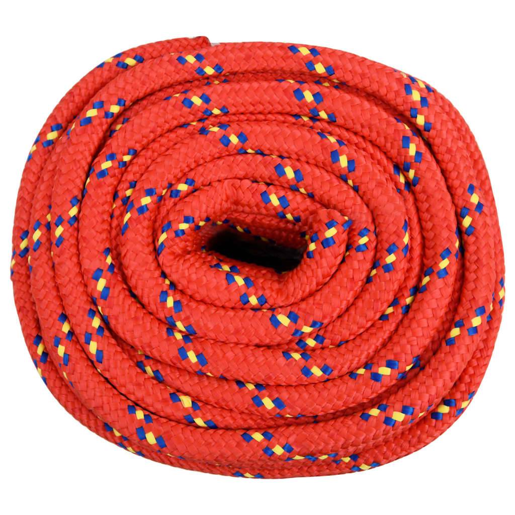Corde Bateau Polypropylène 10 Mm X 100 M Rouge – Résistante UV Et Intempéries, Charge 645 Kg