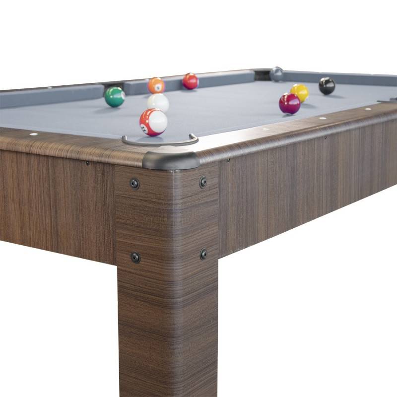 Billard Américain AMBIANCE 7Ft - 226,5 x 126,5 x 80 cm avec accessoires et plateau dînatoire - Couleur Chêne PLAY4FUN - Image 4