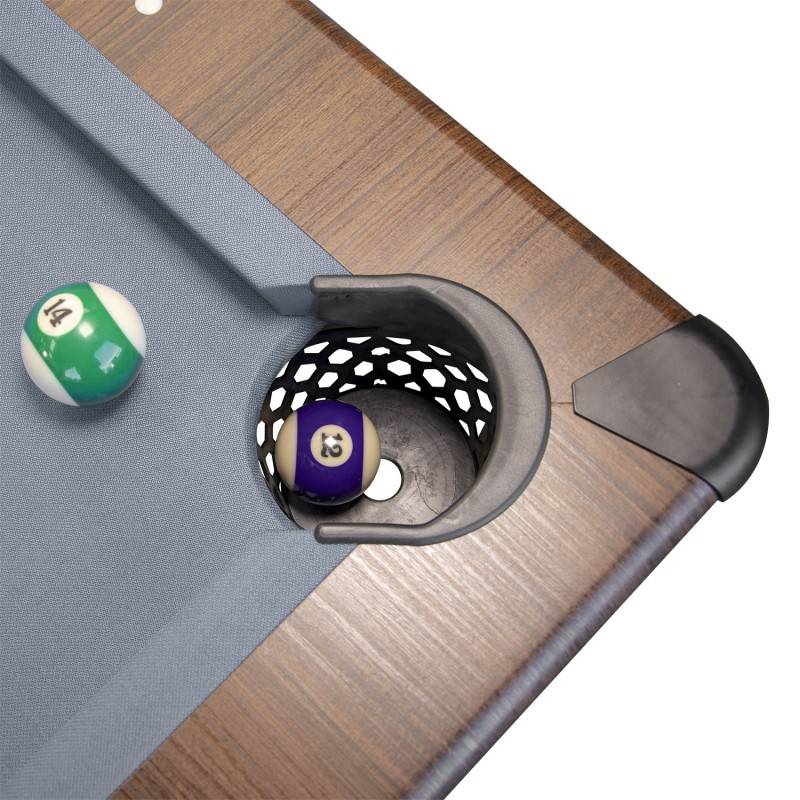 Billard Américain AMBIANCE 7Ft - 226,5 x 126,5 x 80 cm avec accessoires et plateau dînatoire - Couleur Chêne PLAY4FUN - Image 5