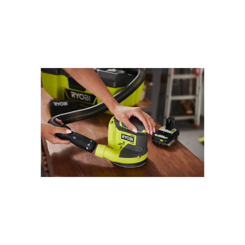 Ryobi - Pack RYOBI - Ponceuse excentrique RROS18-0 - 18V One+ - Sans batterie ni chargeur - Plateau de ponçage ROSP1A - 125 mm - Image 4