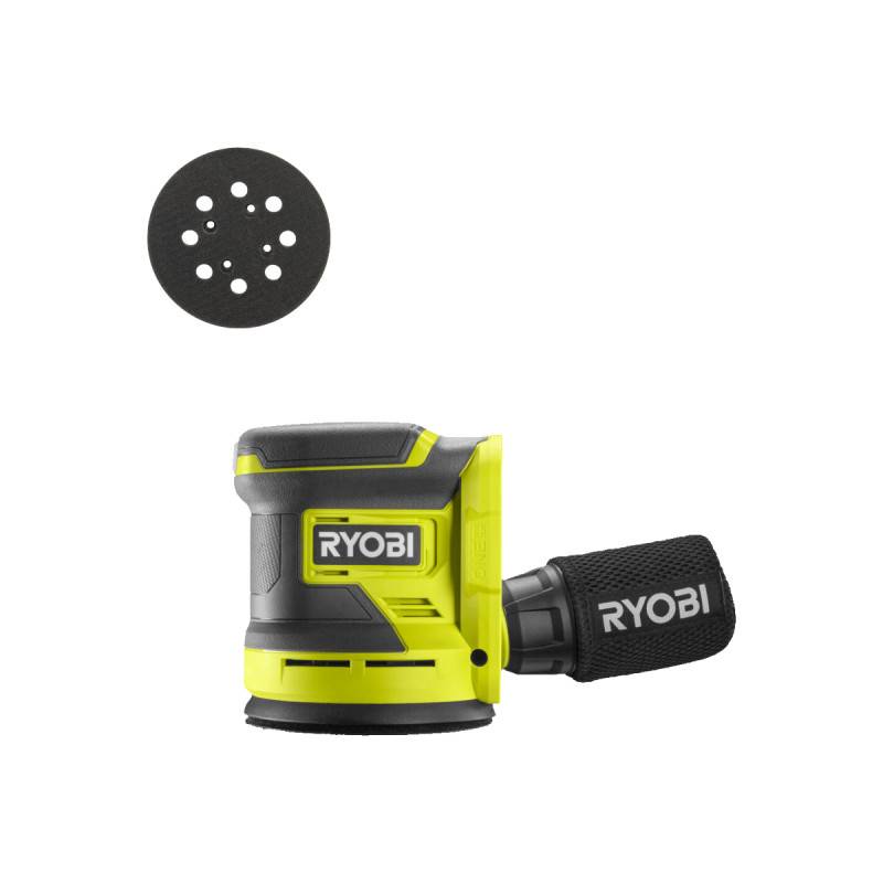 Ryobi - Pack RYOBI - Ponceuse excentrique RROS18-0 - 18V One+ - Sans batterie ni chargeur - Plateau de ponçage ROSP1A - 125 mm - Image 1
