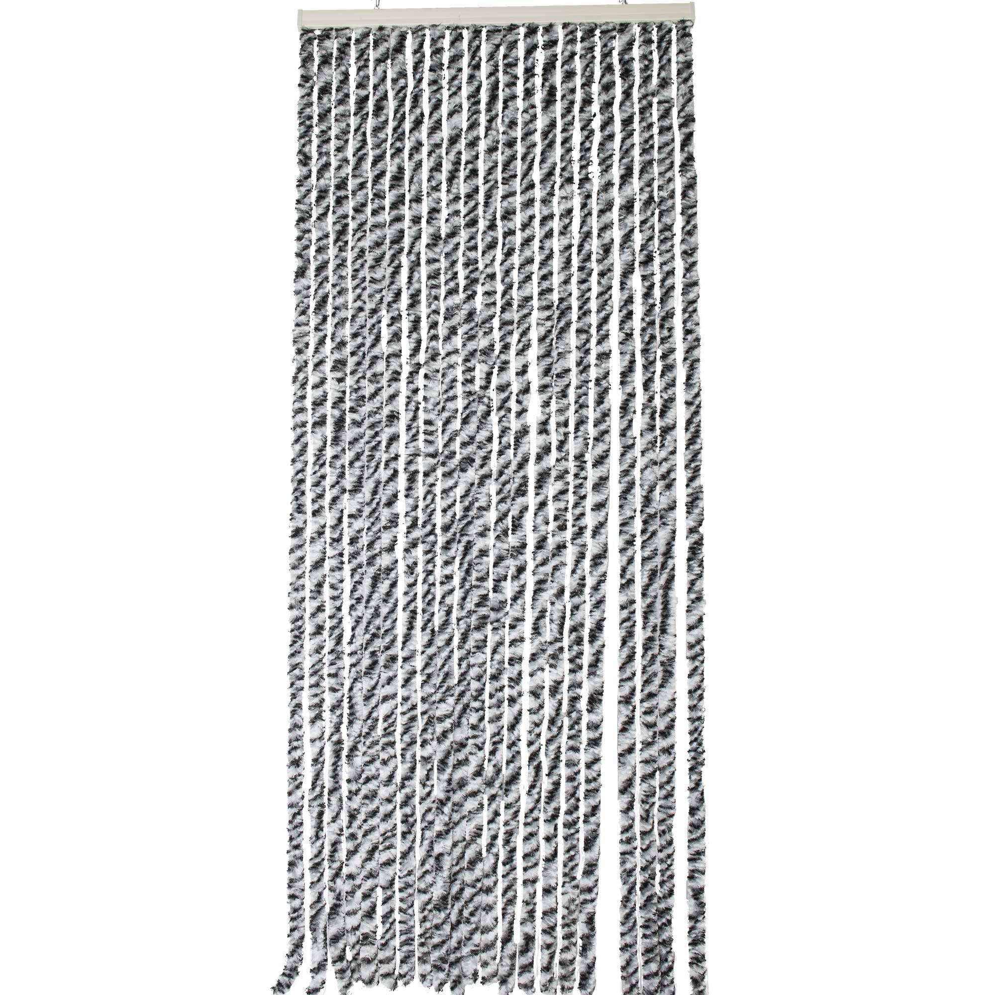 Rideau chenille Noir Gris Blanc WERKA PRO - Image 1