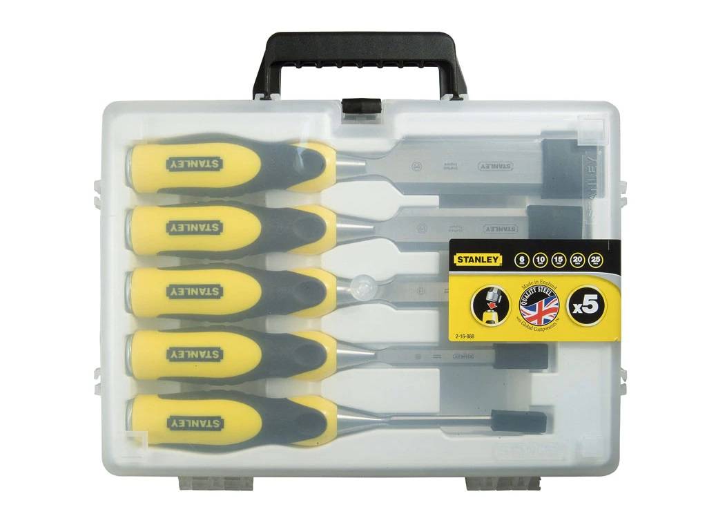 stanley - Coffret de 5 ciseaux à bois manche bi-matière - STANLEY - 2-16-888 - Image 2