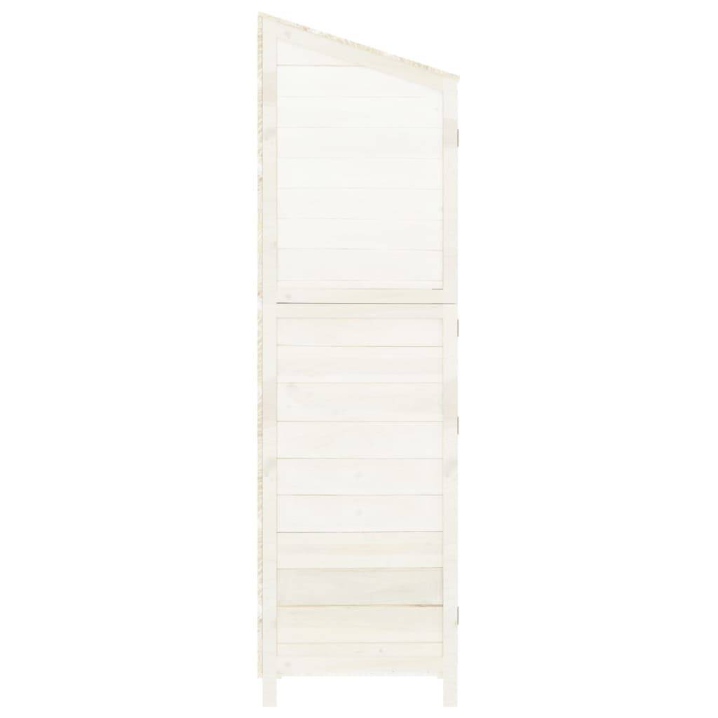 Helloshop26 - Remise de jardin 102 x 52 x 174,5 cm bois de sapin solide blanc - Image 3