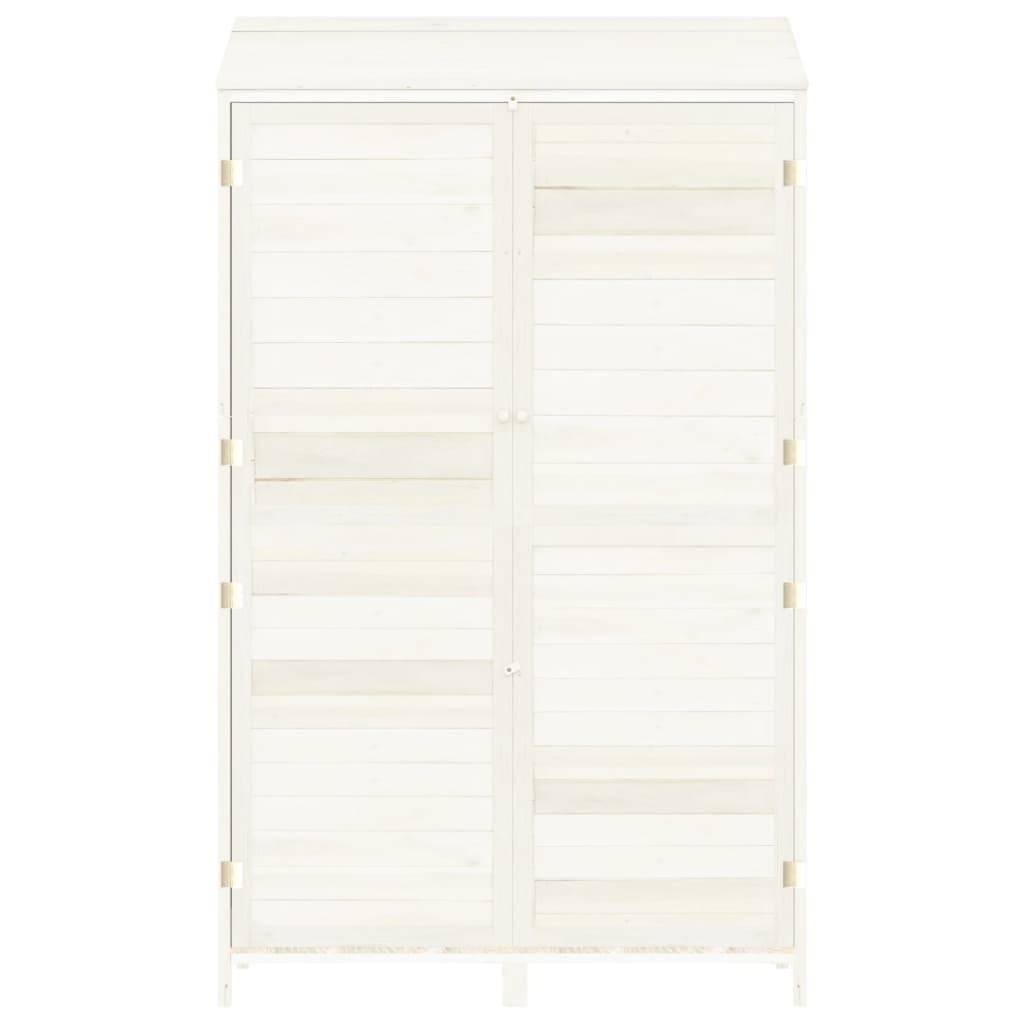 Helloshop26 - Remise de jardin 102 x 52 x 174,5 cm bois de sapin solide blanc - Image 2