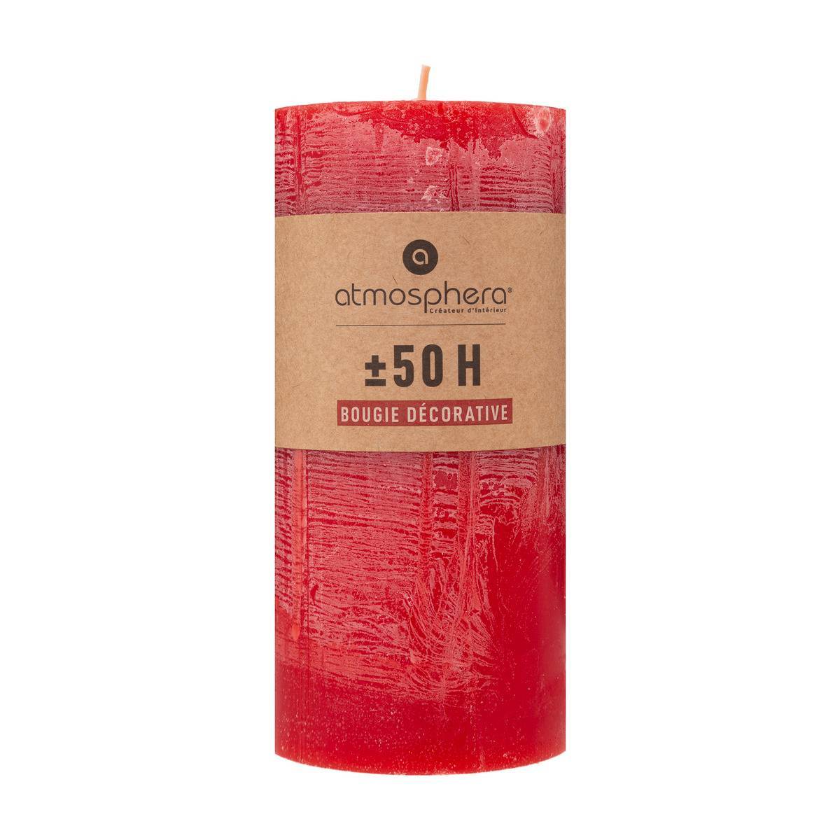 Atmosphera - Bougie rustique rouge 445g - Atmosphera Créateur d'intérieur - Image 2