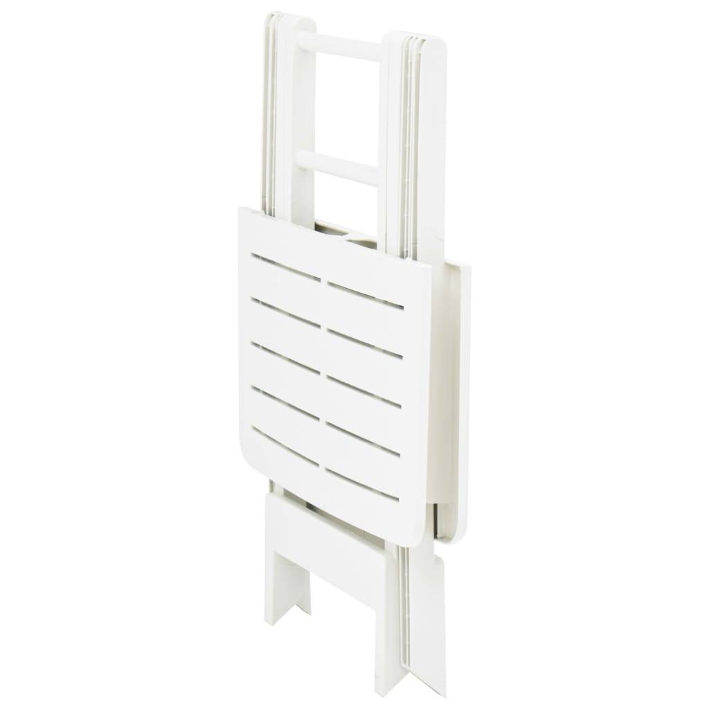 Table pliable de jardin plastique blanc 79 x 72 x 70 cm - PANGIVO - Image 4