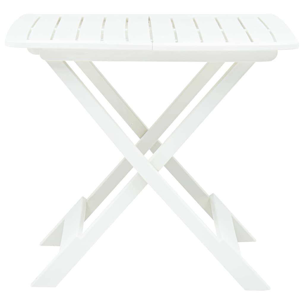 Table pliable de jardin plastique blanc 79 x 72 x 70 cm - PANGIVO - Image 3